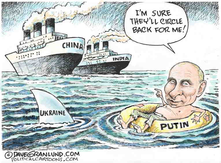 Political/Editorial Cartoon by Dave Granlund on Putin Promises Victory