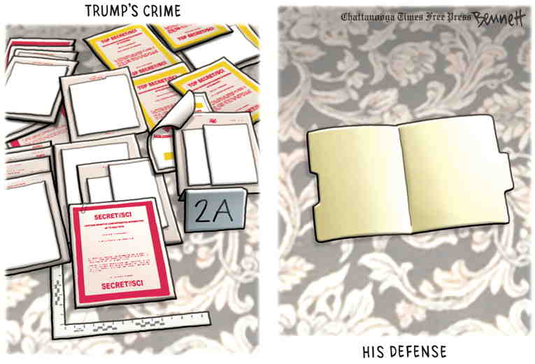 Political/Editorial Cartoon by Clay Bennett, Chattanooga Times Free Press on Trump Unhappy With Special Master