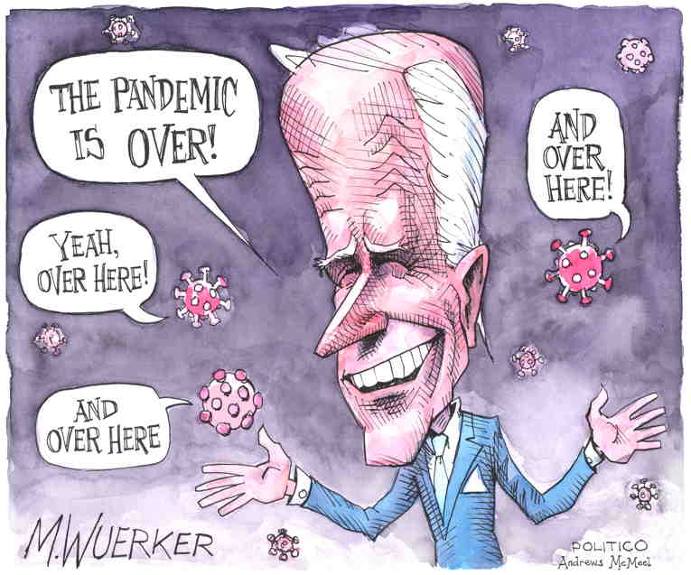 Political/Editorial Cartoon by Matt Wuerker, Politico on Biden Claims Victory