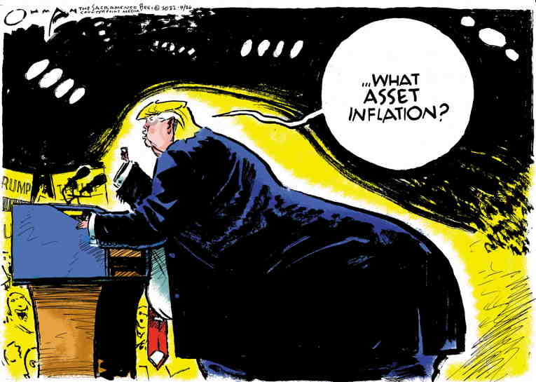 Political/Editorial Cartoon by Jack Ohman, The Oregonian on Trump Family Sued by NY