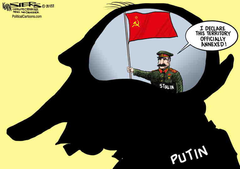 Political/Editorial Cartoon by Kevin Siers, Charlotte Observer on Russians Revolt