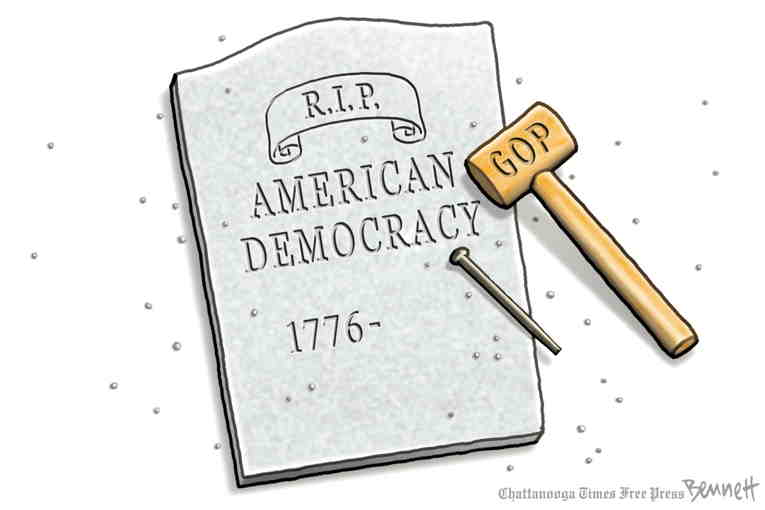 Political/Editorial Cartoon by Clay Bennett, Chattanooga Times Free Press on Republicans Predict Ultimate Victory