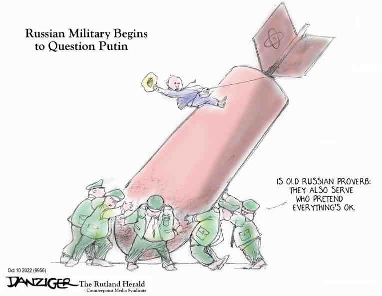 Political/Editorial Cartoon by Jeff Danziger on War Worsens for Russia