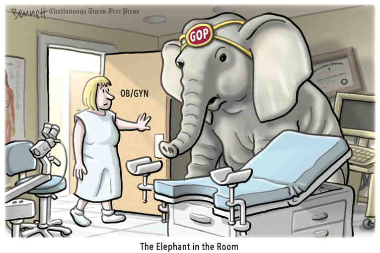 Political/Editorial Cartoon by Clay Bennett, Chattanooga Times Free Press on GOP Looking Past Election