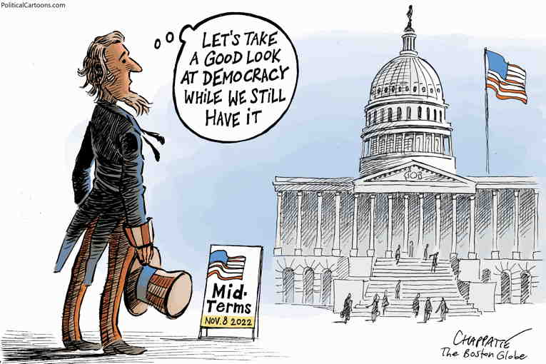 Political/Editorial Cartoon by Patrick Chappatte, International Herald Tribune on Voters Conflicted