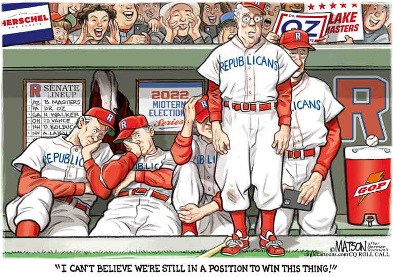 Political/Editorial Cartoon by RJ Matson, Cagle Cartoons on Republicans Dig Deep