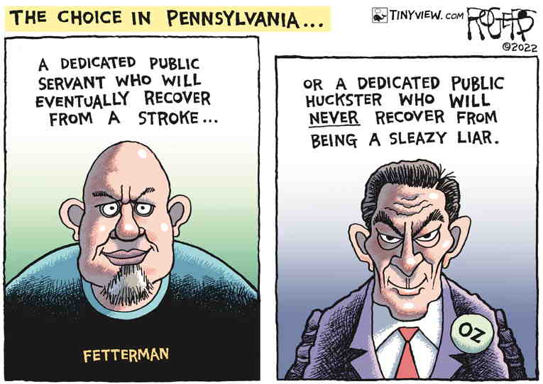 Political/Editorial Cartoon by Rob Rogers on Republicans Dig Deep