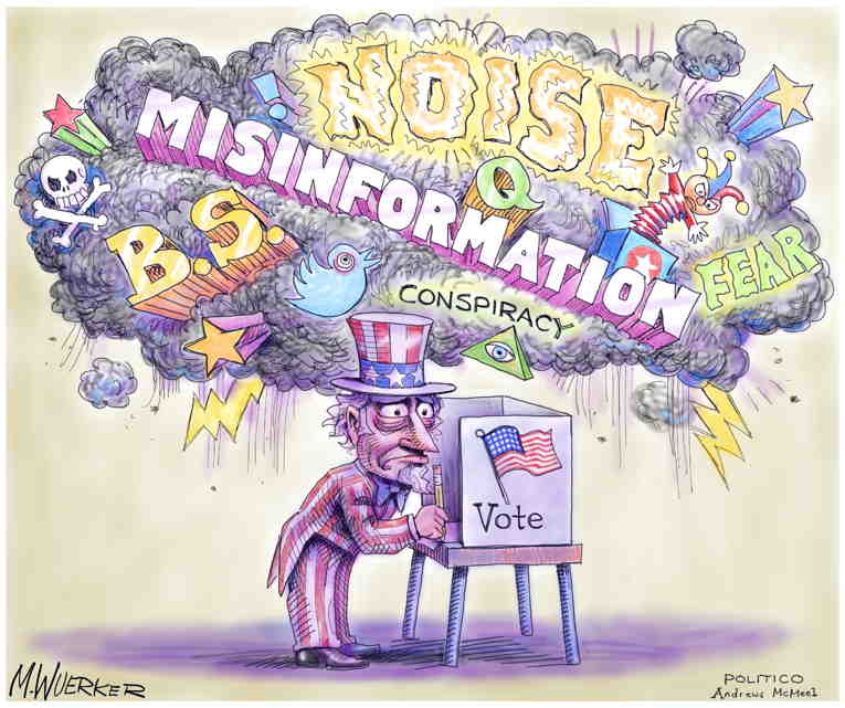 Political/Editorial Cartoon by Matt Wuerker, Politico on Too Close to Call