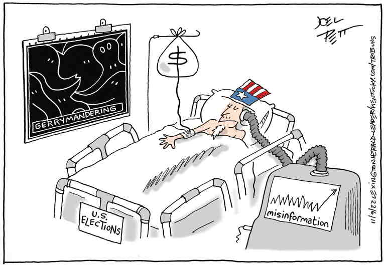 Political/Editorial Cartoon by Joel Pett, Lexington Herald-Leader, CWS/CartoonArts Intl. on Pre-Election Drama