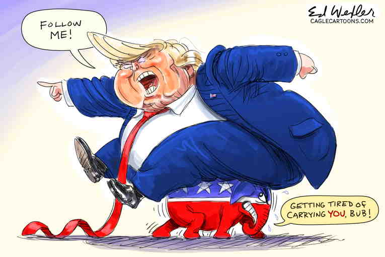 Political/Editorial Cartoon by Ed Wexler, PoliticalCartoons.com on Fascism Rejected