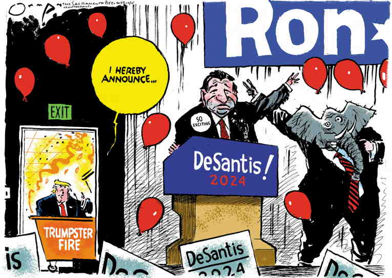 Political/Editorial Cartoon by Jack Ohman, The Oregonian on Florida Man Makes Announcement