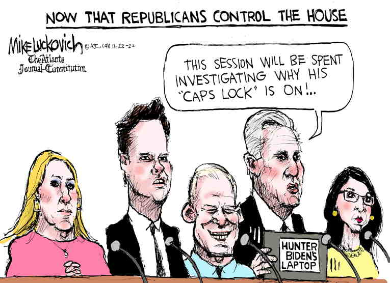Political/Editorial Cartoon by Mike Luckovich, Atlanta Journal-Constitution on Republicans Take the House