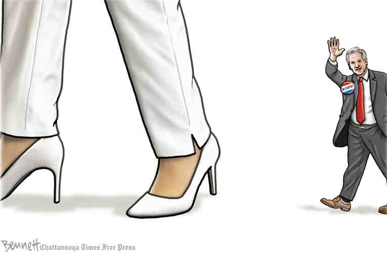 Political/Editorial Cartoon by Clay Bennett, Chattanooga Times Free Press on McCarthy Has Tough Road to Speaker