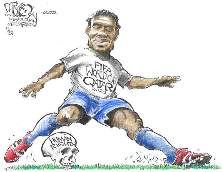 Political/Editorial Cartoon by John Darkow, Columbia Daily Tribune, Missouri on World Cup Commences in Qatar