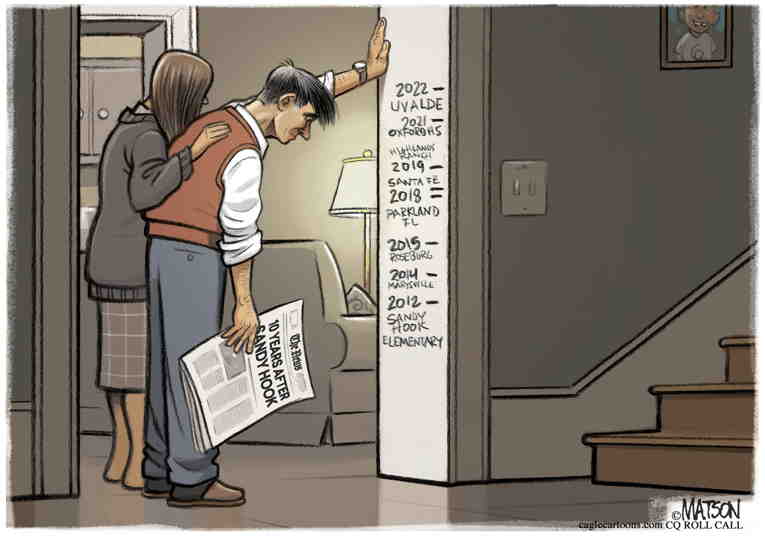 Political/Editorial Cartoon by RJ Matson, Cagle Cartoons on Sandy Hook Remembered
