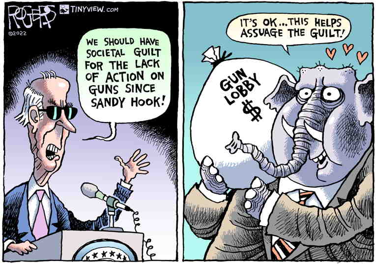 Political/Editorial Cartoon by Rob Rogers on Sandy Hook Remembered