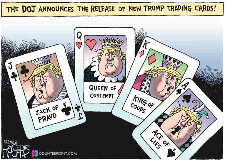 Political/Editorial Cartoon by Rob Rogers on Trump Implicated
