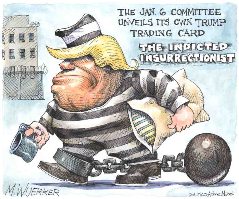 Political/Editorial Cartoon by Matt Wuerker, Politico on Trump Implicated