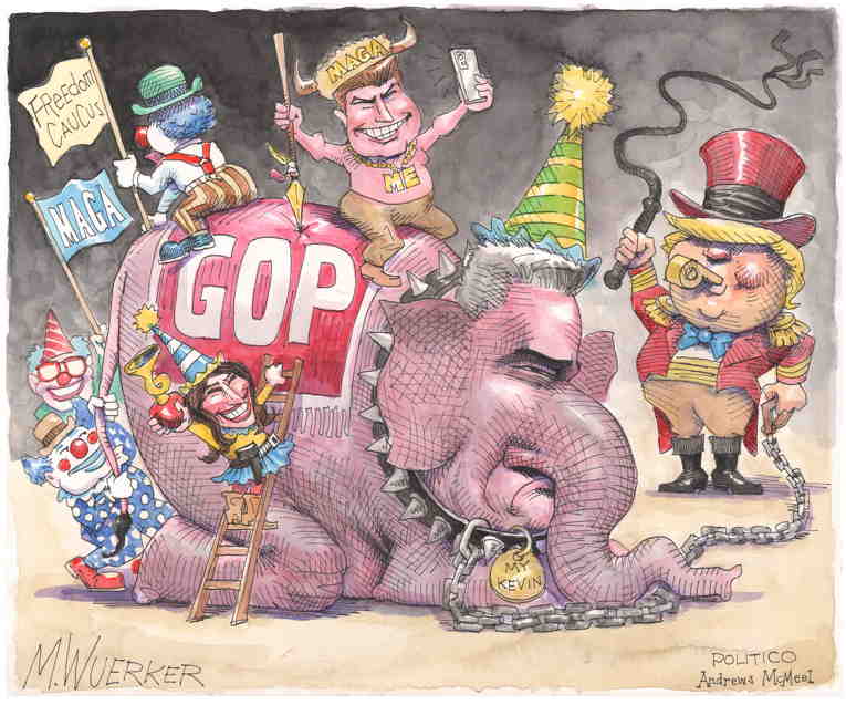 Political/Editorial Cartoon by Matt Wuerker, Politico on Republicans Take the House