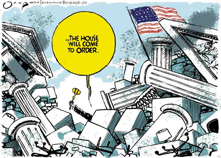 Political/Editorial Cartoon by Jack Ohman, The Oregonian on Republicans Take the House