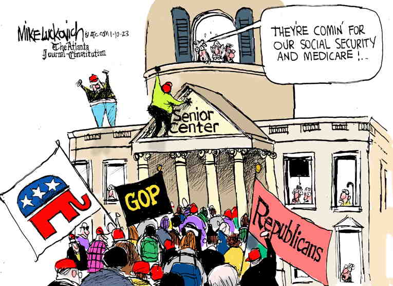 Political/Editorial Cartoon by Mike Luckovich, Atlanta Journal-Constitution on Republicans Take the House