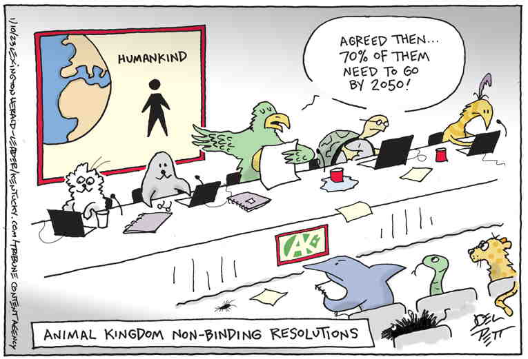 Political/Editorial Cartoon by Joel Pett, Lexington Herald-Leader, CWS/CartoonArts Intl. on In Other News