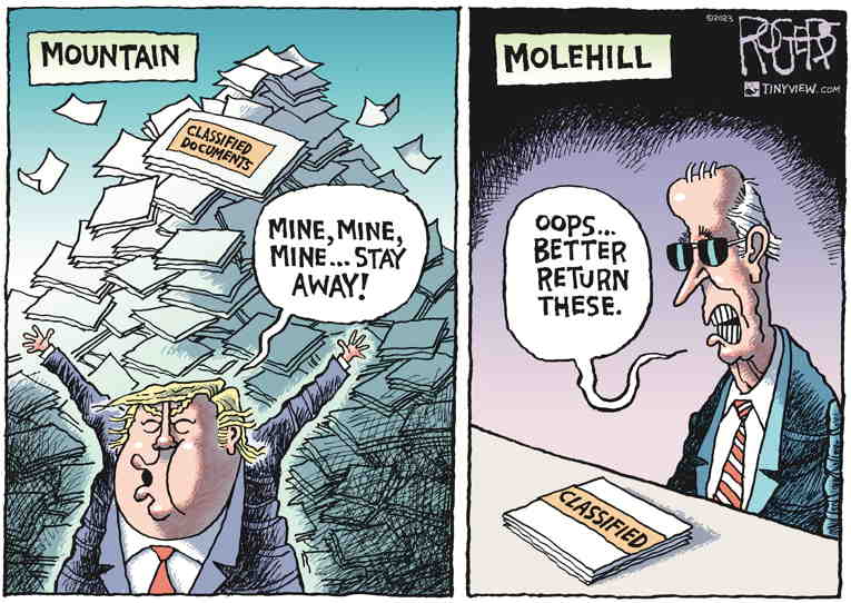 Political/Editorial Cartoon by Rob Rogers on Biden Blows It