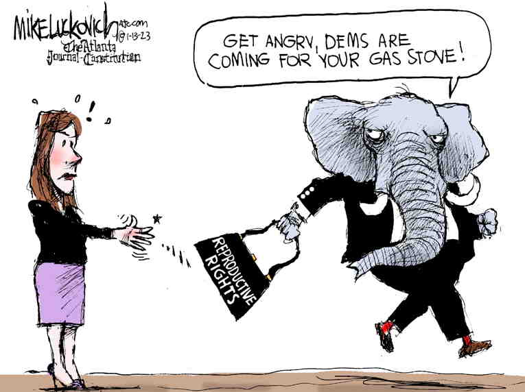 Political/Editorial Cartoon by Mike Luckovich, Atlanta Journal-Constitution on Republicans Set House Agenda