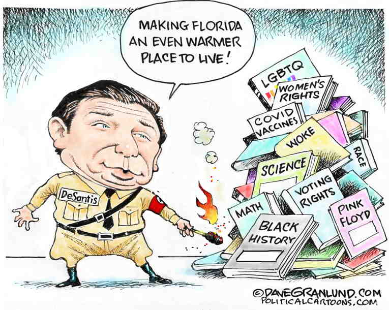 Political/Editorial Cartoon by Dave Granlund on DeSantis Goes All In