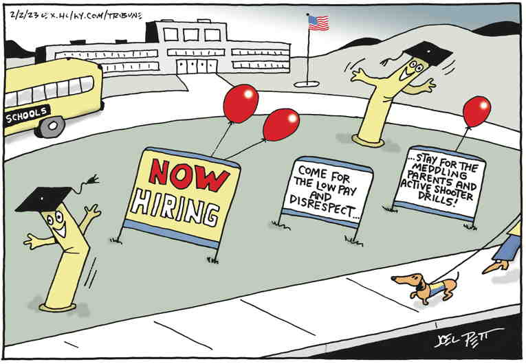 Political/Editorial Cartoon by Joel Pett, Lexington Herald-Leader, CWS/CartoonArts Intl. on Danger Zone Identified