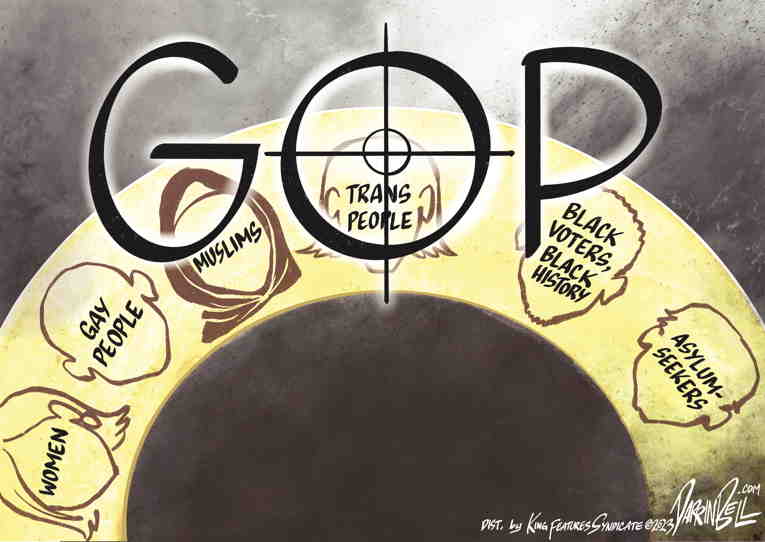 Political/Editorial Cartoon by Darrin Bell, Washington Post Writers Group on Republicans Set Agenda