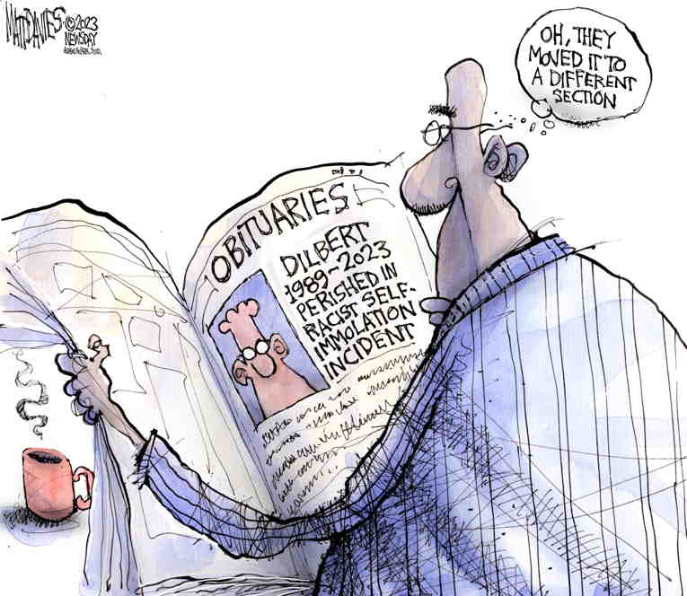 Political/Editorial Cartoon by Matt Davies, Journal News on Cartoonist Goes on Racist Rant