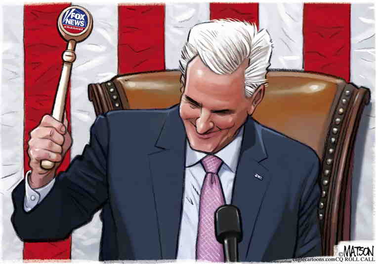 Political/Editorial Cartoon by RJ Matson, Cagle Cartoons on Kevin McCarthy Joins Fox