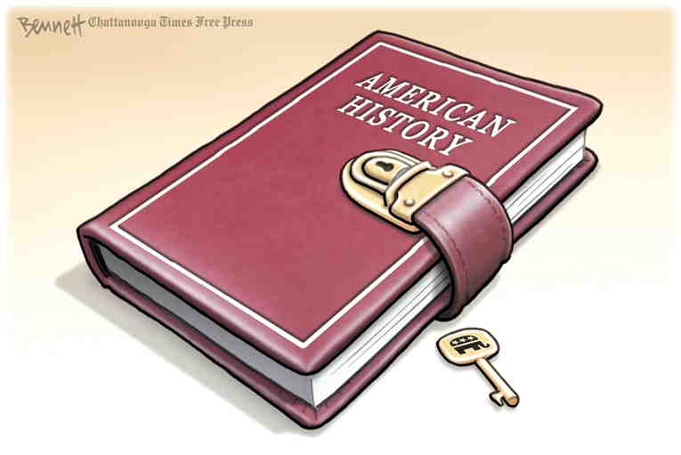 Political/Editorial Cartoon by Clay Bennett, Chattanooga Times Free Press on Fight Against Wokeness Escalates