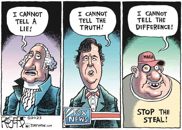 Political/Editorial Cartoon by Rob Rogers on In Other News