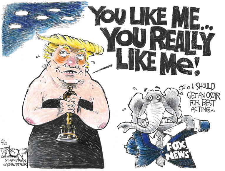 Political/Editorial Cartoon by John Darkow, Columbia Daily Tribune, Missouri on Trump Confident