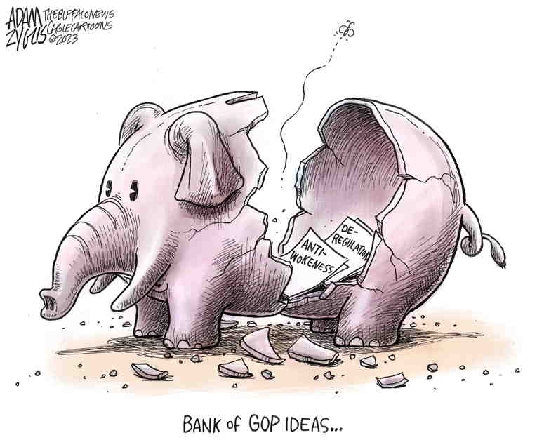 Political/Editorial Cartoon by Adam Zyglis, The Buffalo News on GOP Attacks Woke