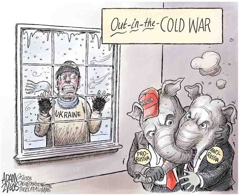 Political/Editorial Cartoon by Adam Zyglis, The Buffalo News on Putin Promises Russian Victory