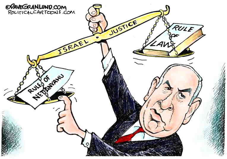 Political/Editorial Cartoon by Dave Granlund on Israel Erupts in Protest