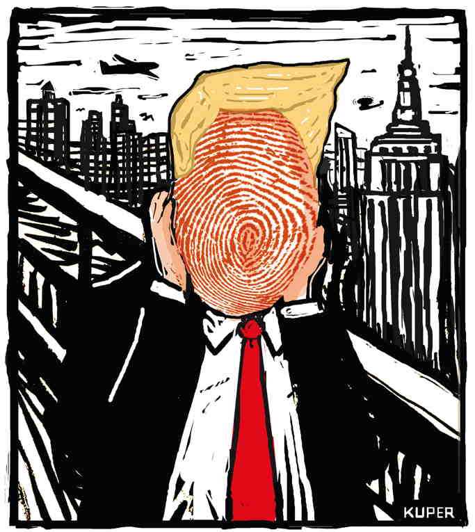 Political/Editorial Cartoon by Peter Kuper, PoliticalCartoons.com on Donald Trump Indicted