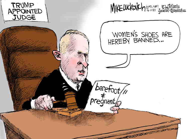 Political/Editorial Cartoon by Mike Luckovich, Atlanta Journal-Constitution on GOP Doubles Down on Reproduction