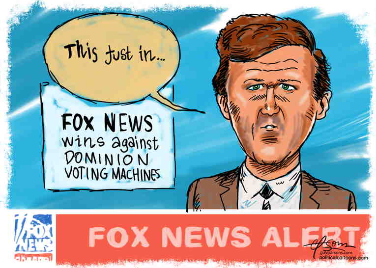 Political Cartoon On Fox News” Settles By Guy Parsons At The Comic News