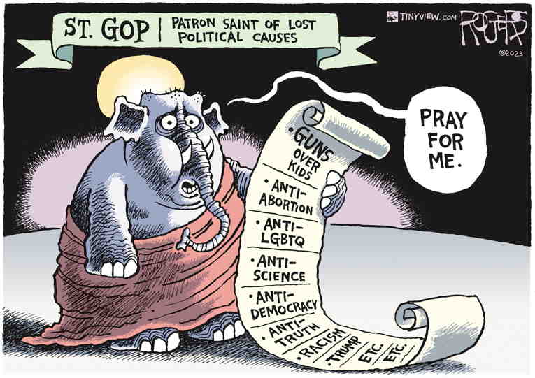 Political/Editorial Cartoon by Rob Rogers on GOP Doubles Down on Anti-Woke