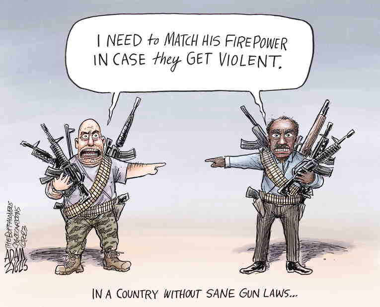 Political/Editorial Cartoon by Adam Zyglis, The Buffalo News on GOP Doubles Down on Guns