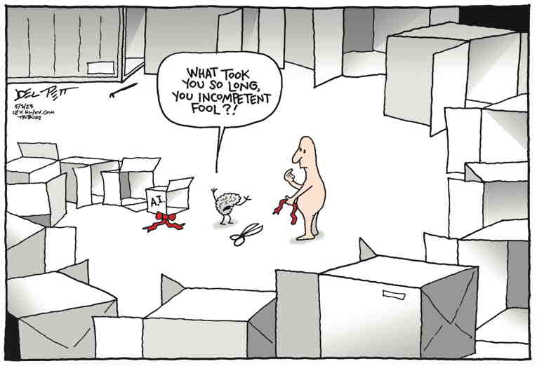 Political/Editorial Cartoon by Joel Pett, Lexington Herald-Leader, CWS/CartoonArts Intl. on New Crisis Emerges