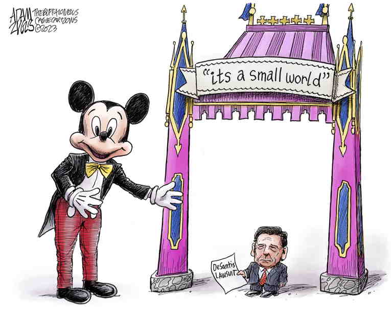 Political/Editorial Cartoon by Adam Zyglis, The Buffalo News on DeSantis Slipped a Mickey
