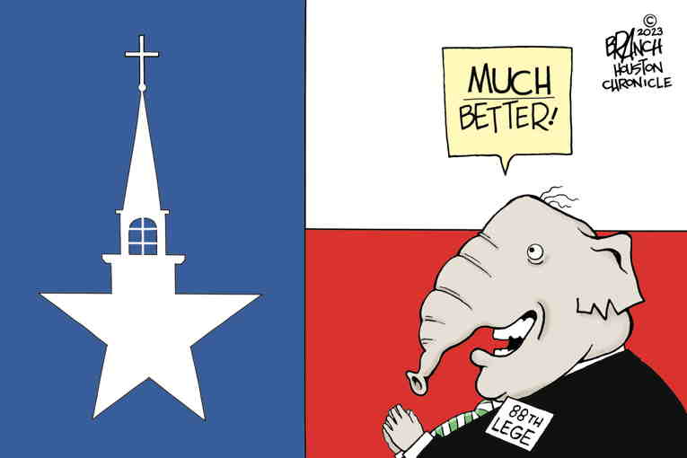 Political/Editorial Cartoon by John Branch, San Antonio Express-News on Texas Taliban Triumphs