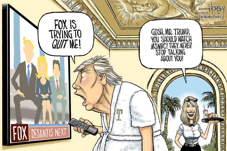 Political/Editorial Cartoon by David Horsey on Trump’s Base Support Grows
