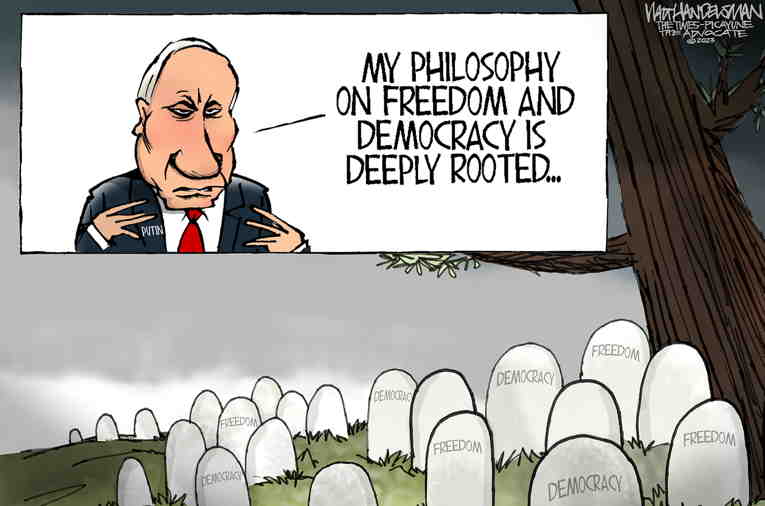Political/Editorial Cartoon by Walt Handelsman, Newsday on Ukraine Mounts Counter Offensive