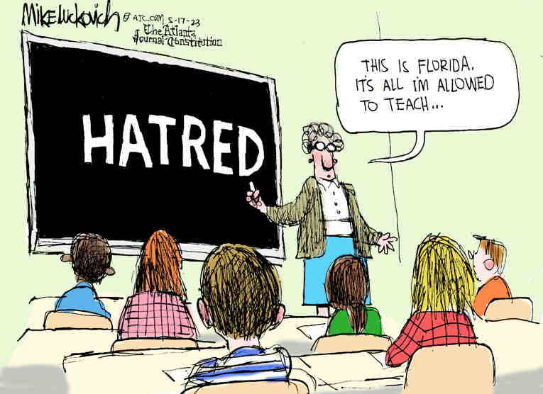 Political/Editorial Cartoon by Mike Luckovich, Atlanta Journal-Constitution on GOP Doubles Down